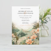 Rustieke Outdoor Mountain Bestemming Bruiloft Kaart (Staand voorkant)