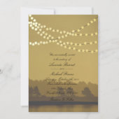 Rustieke Outdoor String Lights Huwelijksuitnodigin Kaart (Voorkant)