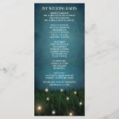 Rustieke Outdoor Tuin Firefly Trouwprogramma's Programmakaart (Achterkant)