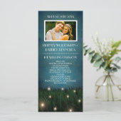 Rustieke Outdoor Tuin Firefly Trouwprogramma's Programmakaart (Staand voorkant)