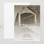 Rustieke overdekte brug Post-wedding brunch Kaart (Voorkant / Achterkant)