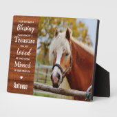 Rustieke Paard Geschenk Paard Gedenkteken Fotoplaat (Zijkant)