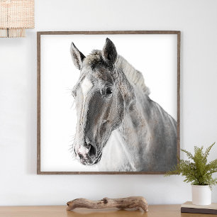 Rustieke Paard Minimalistische Moderne Landboerder Poster