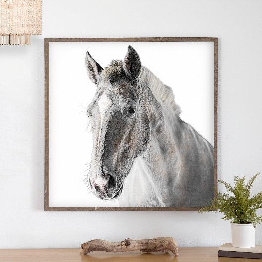 Rustieke Paard Minimalistische Moderne Landboerder Poster