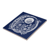 Rustieke Paardebloem maan keramiek Tegeltje (Zijkant)