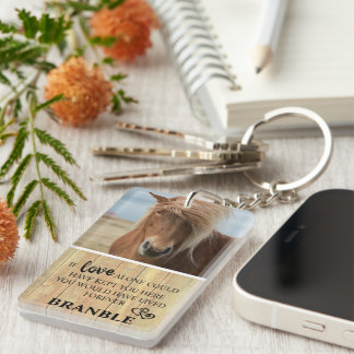 Rustieke Paarden Herdenkingsfoto Aandenken Sleutelhanger