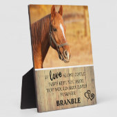 Rustieke Paarden Herdenkingsfoto Fotoplaat (Zijkant)