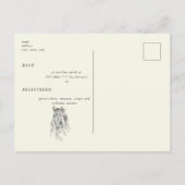 Rustieke Paarden Nuzzling Cream Vrijgezellenfeest Briefkaart (Achterkant)