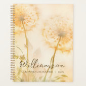 Rustieke Paardenbloem Ons Gezinsleven Planner (Voorkant)