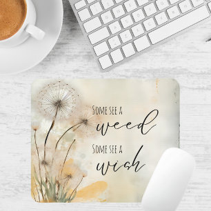 Rustieke paardenbloem Sommige zien een wiet Sommig Muismat