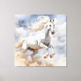 Rustieke paardenkunst: een veld van blijdschap Wat Canvas Afdruk