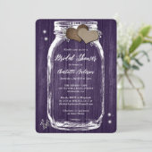 Rustieke Paarse Baby's Breath Floral Vrijgezellenf Kaart (Staand voorkant)