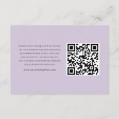 Rustieke Paarse Bloemen & Eucalyptus bruiloft deta Informatiekaartje (Achterkant)