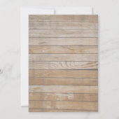 Rustieke Paarse Bloemen String Light Script Weddin Kaart (Achterkant)