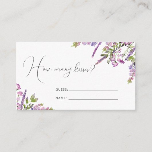 Rustieke Paarse bloemenlavendel hoeveel kussen spe Informatiekaartje (Voorkant)