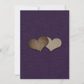 Rustieke Paarse Burlap Lace Lights Zonnebloem Brui Save The Date (Achterkant)