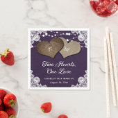 Rustieke Paarse Burlap Lace String Lights Bruiloft Servet (Insitu)