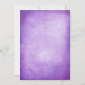 Rustieke Paarse eikenboom bruiloft Kaart (Achterkant)