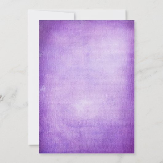 Rustieke Paarse eikenboom bruiloft Kaart (Achterkant)