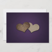 Rustieke Paarse en Zonnebloem Bruiloft Save The Da Save The Date (Achterkant)