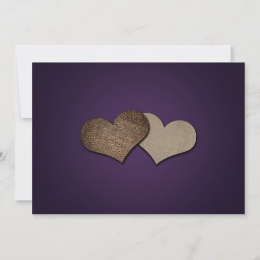 Rustieke Paarse en Zonnebloem Bruiloft Save The Da Save The Date (Achterkant)