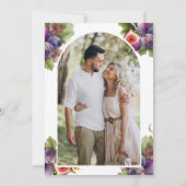 Rustieke Paarse Fig Mason Jar foto bruiloft Save The Date (Achterkant)