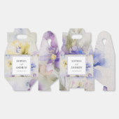 Rustieke Paarse & Gele Waterverf bruiloft Bedankdoosjes (Ongevouwen)