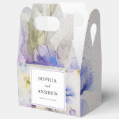 Rustieke Paarse & Gele Waterverf bruiloft Bedankdoosjes (Open)