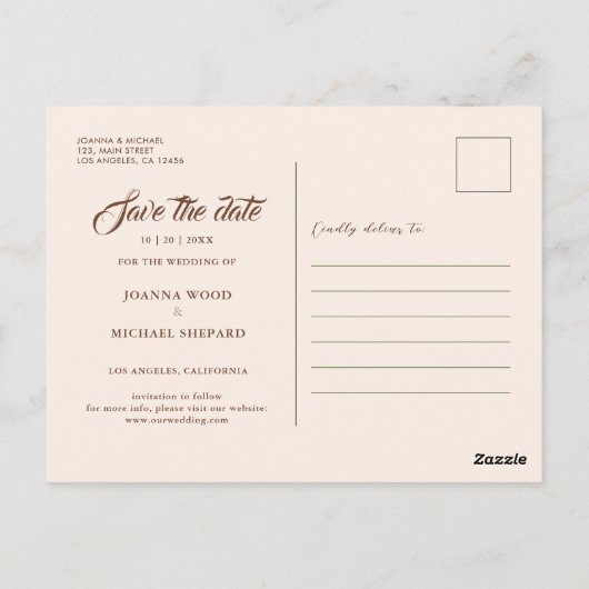 Rustieke Paarse Houten Strijklichten sparen de Dat Briefkaart (Achterkant)