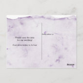 Rustieke Paarse Jewel Tone Landscape Save the Date Briefkaart (Achterkant)