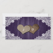 Rustieke Paarse Kant Zonnebloem Dank u Fotokaart Bedankkaart (Achterkant)