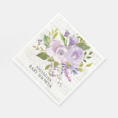 Rustieke Paarse Lavendel Bloemen Douche Papier Ser Servetten (Hoek)