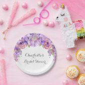 Rustieke Paarse Lila Floral Vrijgezellenfeest Bord (Feest)