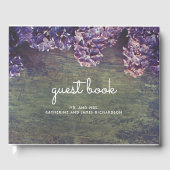 Rustieke Paarse Lilacs bruiloft Gastenboek (Voorkant)