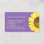 Rustieke Paarse  look Zonnebloem Visitekaartje (Achterkant)