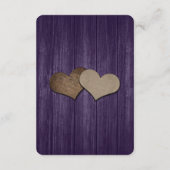 Rustieke Paarse Mason Jar Wood Accommodatie Kaart (Achterkant)