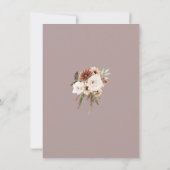 Rustieke Paarse Perzik Bloemen Bruiloft Save the D (Achterkant)