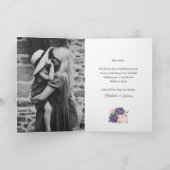 Rustieke Paarse Roze Bloemen Foto Happy Moederdag Kaart (Binnen)