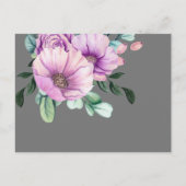 Rustieke Paarse RSVP Nuestra Boda Spaans Bruiloft Uitnodiging Briefkaart (Achterkant)