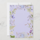 Rustieke Paarse Sage Wildflower Paarse Bruidsbrunc Kaart (Achterkant)