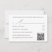 Rustieke Paarse Waterverf Bloemen Huwelijk RSVP (Voorkant)