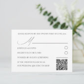 Rustieke Paarse Waterverf Bloemen Huwelijk RSVP (Staand voorkant)