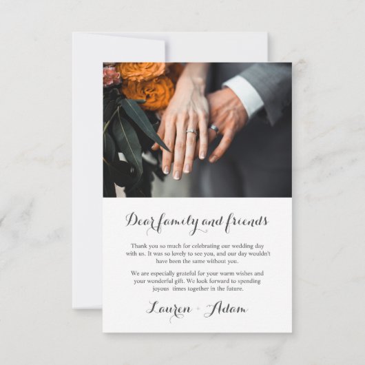 Rustieke Paarse Waterverf Bloemenbruiloft Dank u Bedankkaart (Achterkant)