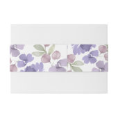 Rustieke Paarse Waterverf bloemenbruiloft Uitnodigingen Wikkel (Achterkant Voorbeeld)