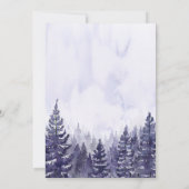 Rustieke Paarse Waterverf dennenbos Kerstmis Feestdagenkaart (Achterkant)