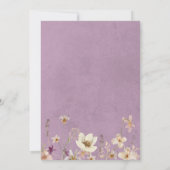 Rustieke Paarse Wildflower Lijst Vrijgezellenfeest Kaart (Achterkant)