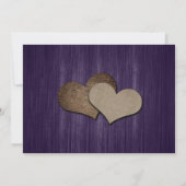 Rustieke Paarse zonnebloem bewaar de datumkaarten Save The Date (Achterkant)