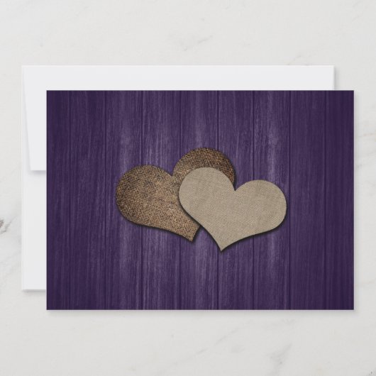 Rustieke Paarse zonnebloem bewaar de datumkaarten Save The Date (Achterkant)