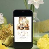 Rustieke paasbrunch kaart