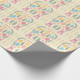 Rustieke Paashaas & Laurel Krans Inpakpapier